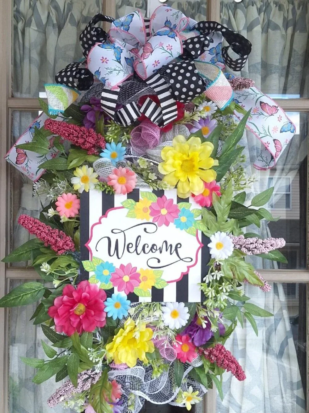 Handmade Summer swag wreath